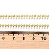 3MM Brass Rondelle Link Chain Necklaces X-NJEW-M108-12G-3
