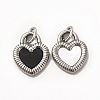 304 Stainless Steel Acrylic Pendants STAS-A076-17P-2