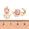 Brass Micro Pave Cubic Zirconia Pendants KK-N262-115C-G-3