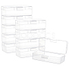 10Pcs Transparent Plastic Storage Boxes CON-BC0007-78B-1