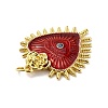 Rack Plating Brass Enamel Pendants KK-M230-27G-4