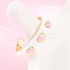 Brass Enamel Cuff Open Rings RJEW-P190-01G-4