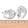 304 Stainless Steel with Rhinestone Pendants STAS-Z177-05P-3