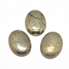 Oval Natural Pyrite Cabochons X-G-I125-10-18x13mm-1