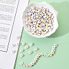 White Opaque Acrylic Beads PACR-YW0001-04A-7