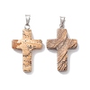 Natural Picture Jasper Pendants G-PW0006-02P-28-2