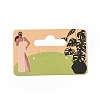 Rectangle Paper One Pair Earring Display Cards with Hanging Hole CDIS-C004-04B-2