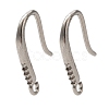 Rack Plating Brass Micro Pave Clear Cubic Zirconia Earring Hooks KK-A231-12P-1