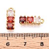 Brass Micro Pave Cubic Zirconia Charms KK-N263-95A-G-3