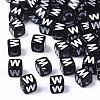 Opaque Acrylic Beads SACR-N002-01W-1