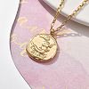 304 Stainless Steel Constellation Pendant Necklaces NJEW-K392-01G-04-2