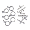 Tibetan Style Toggle Clasps TIBE-AB2035Y-N-NF-2