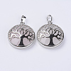 Natural Rose Quartz Pendants G-P350-D13-1