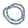 Electroplate Transparent Glass Beads Strands EGLA-L044-E-02-4