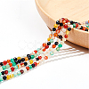 Nbeads 2 Strands Natural Multi-Color Agate Beads Strands G-NB0005-05-7