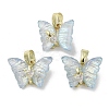 Golden Rack Plating Brass Micro Pave Cubic Zirconia Pendants KK-R161-06G-07-1
