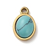 Synthetic Turquoise Pendants STAS-R009-04G-07-1