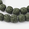 Natural Lava Rock Bead Strands X-G-L435-03-8mm-20-1
