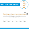 100Pcs 2 Colors 304 Stainless Steel Chain Extender STAS-UN0060-92-3