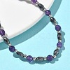 Natural Amethyst & Non-magnetic Synthetic Hematite Beaded Bracelets for Women BJEW-Z148-01P-06-4