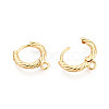 Brass Hoop Earring Findings X-KK-N263-128G-2