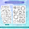 4 Sheets 11.6x8.2 Inch Stick and Stitch Embroidery Patterns DIY-WH0455-070-2