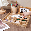 1Pc Wood Desktop Grided Storage Trays AJEW-PH0008-46-3