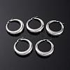 Tarnish Resistant Ring 304 Stainless Steel Hoop Earrings EJEW-O032-02P-3