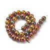 Electroplated Natural Lava Rock Beads Strands X-G-S352-30D-07-3