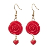 Resin Pendants Earrings EJEW-JE06014-1