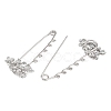 Flower 304 Stainless Steel Safety Pins Brooch Findings SA-CBA098D-14A-P05-2