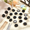 20Pcs Cloth with Aluminum Base Buttons BUTT-NB0001-77D-5