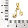 925 Sterling Silver Micro Pave Clear Cubic Zirconia Pendants STER-Z012-06G-01-3