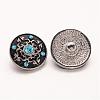 Flat Round with Mixed Style Zinc Alloy Jewelry Snap Buttons ALRI-R019-M-2