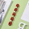 Handmade Spray Painted CCB Plastic & Rubberized Style Acrylic Coffee Bean Chains AJEW-JB00876-01-3