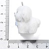 Flocky Resin Pendants RESI-Q002-06B-3