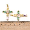 Brass with Cubic Zirconia Pendants KK-L255-08G-3