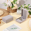 Flocking Plastic Cufflink Gift Storage Boxes CON-WH0089-266-5