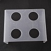 2Pcs Rectangle 4 & 6 Holes Acrylic Display Stand ODIS-OC0001-21-3