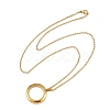 304 Stainless Steel Visible Flat Round Locket Pendant Pet Urn Ashes Necklaces NJEW-S455-08G-4