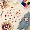 64Pcs 8 Colors Plastic Buttons BUTT-FG0001-36-5