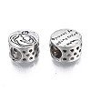 Rack Plating Alloy European Beads MPDL-N039-092-3