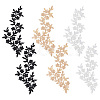 6Pcs 3 Colors Plum Blosssom Cotton Computerized Embroidery Sew on Patches PATC-NB0001-08B-1