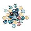 Flatback Half Round/Dome Flower and Plants Pattern Glass Cabochons GGLA-R026-20mm-15-1