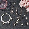 80Pcs 4 Style ABS Plastic Imitation Pearl Pendants PACR-CA0001-11-4