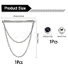 1Pc Brass Hanging Chains Collar Pins Tie Clips DIY-CA0005-89P-2