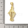 Rack Plating Brass Micro Pave Clear Cubic Zirconia Pendants KK-P267-14D-G-3