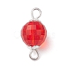 Acrylic Square Cut Round Links Connector Charms PALLOY-JF02781-3