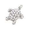 Turtle Brass ABS Imitation Pearl Pendants KK-I352-04F-P-2