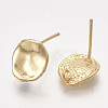 Brass Stud Earring Findings KK-S348-414-2